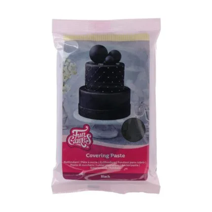 FunCakes Suhkrumass Must (500g) elastne kattemass tortide katmiseks